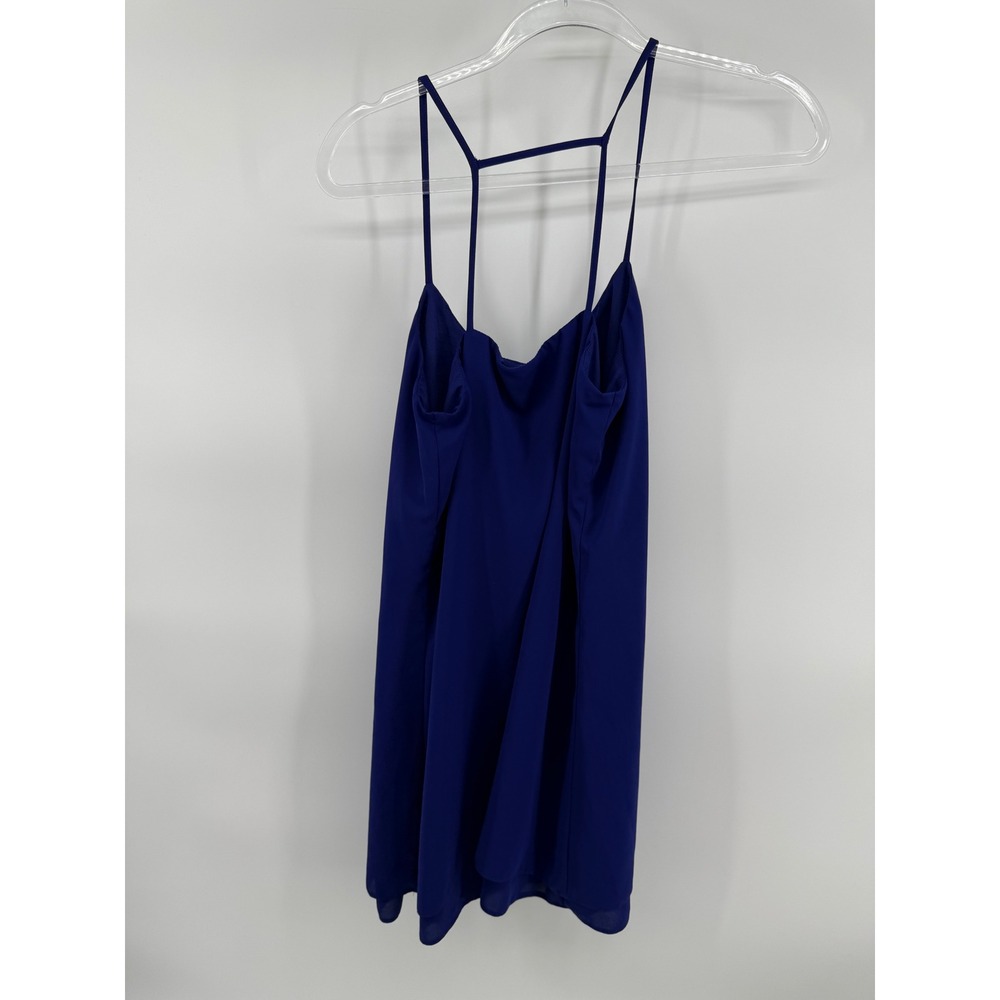 Topshop Royal Blue Strappy Caged Back Camisole Top Size US 6 35B26EDPL - Picture 2 of 7